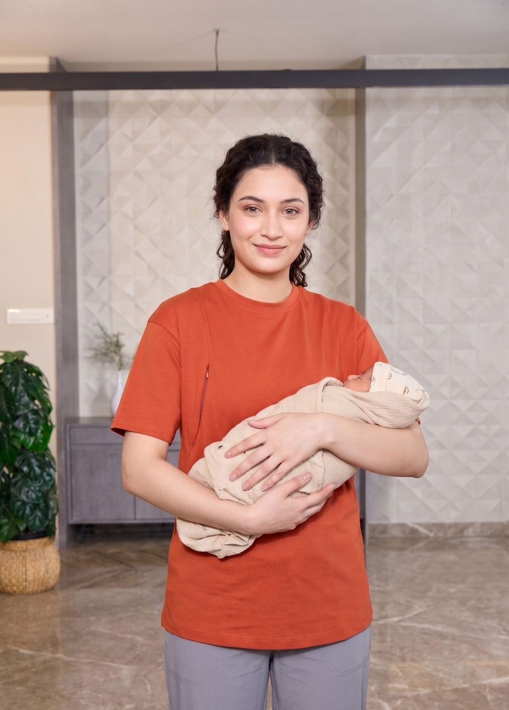 The Everyday Ease Nursing Top - Rust